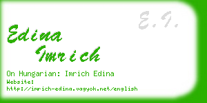 edina imrich business card